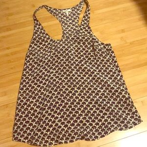 Joie silk tank top with elephant print